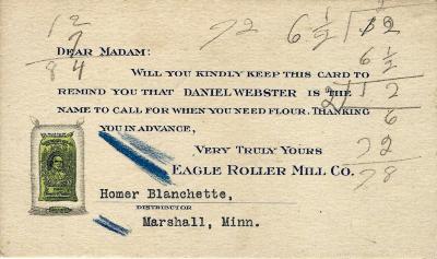 Advertisement for Eagle Roller Mill Co.