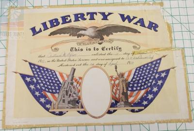 Mustered Out Certify WW1