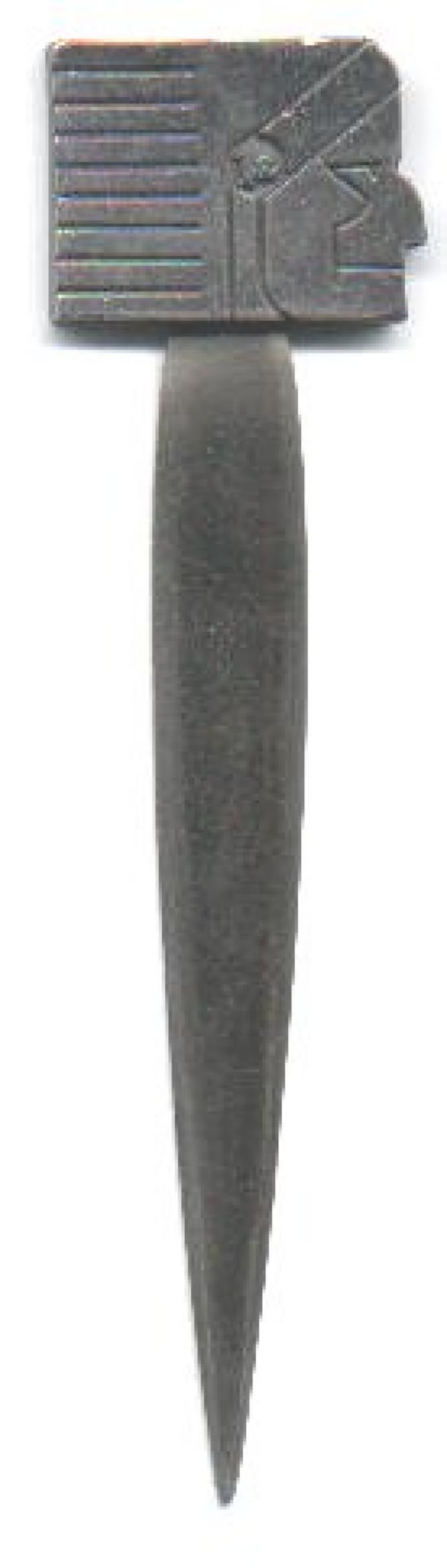 First National Bank of Shakopee Novelty Letter Opener, Shakopee, 1978