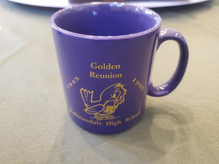 Coffee Mug, "Golden Reunion, Robbinsdale High School, 1943 - 1993"