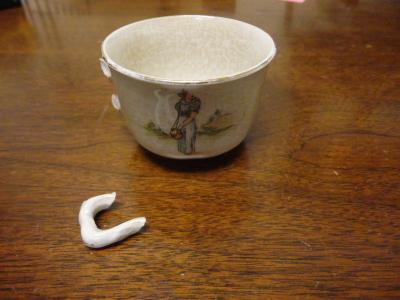 Girl's Ceramic Teacup, Blakeley, 1850