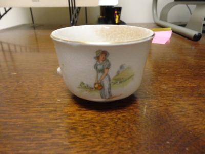 Girl's Ceramic Teacup, Blakeley, 1850