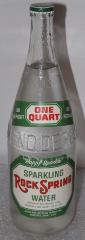 Glass Bottle for Rock Spring Sparkling Water, Jacob Ries Bottling Works, Shakopee, 1950