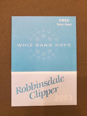 Booklet, "Whiz Bang Days, Robbinsdale Clipper," 2003