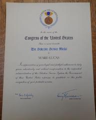 Achievement Certificate for Ward Lucas