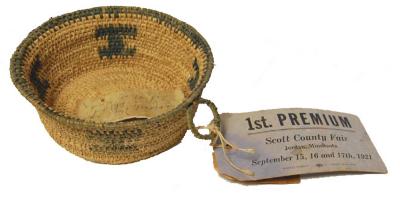 Handwoven Basket, Prior Lake, 1921