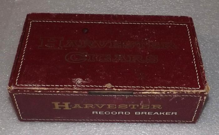 Harvester-brand Cigar Box, Belle Plaine, 1960