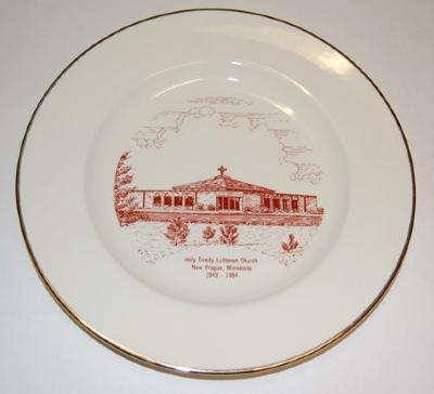 Holy Trinity Lutheran Church Commemorative Plater, New Prague, 1984