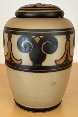 L. Hjorth Pottery, Bornholm small lidded pot 