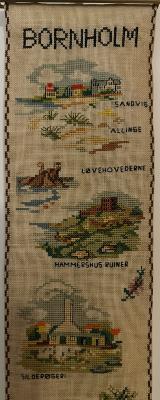 Textile - Bornholm cross stitch bell pull. 