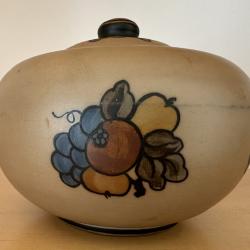 L.Hjorth Pottery, Bornholm round pot with lid