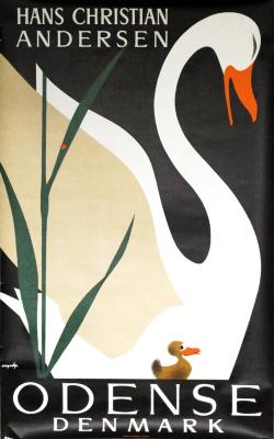 Travel Poster - Hans Christian Andersen Odense Denmark 