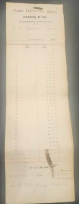 First National Bank interest account. March 1897 thru January 1898