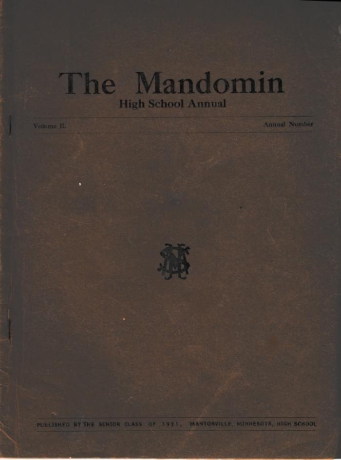 Mandomin High School Annual Vol. 2 1921