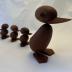 Sculpture - Teak Wood Ducks designed by Kay Bojesen for Rosendahl Copenhagen