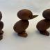Sculpture - Teak Wood Ducks designed by Kay Bojesen for Rosendahl Copenhagen
