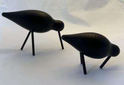 Sculpture - Wooden Shore Birds by Normann of Copenhagen