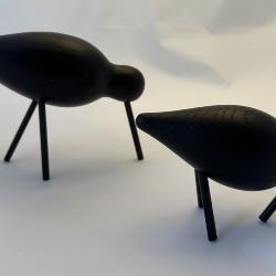 Sculpture - Wooden Shore Birds by Normann of Copenhagen