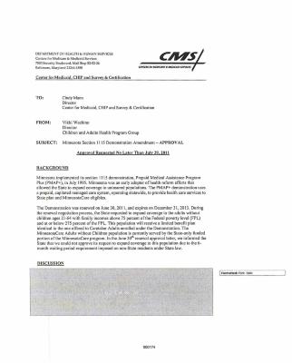 Collection of documents from Public Record Media (PRM) FOIA request to Centers for Medicaid Services (CMS).  Part 3 of 3.