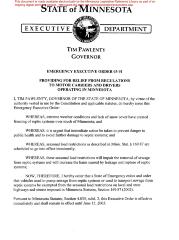 Collection of executive orders of Governor Tim Pawlenty.