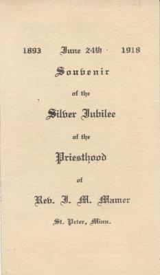 James Mamer Service Anniversary Card, St. Joseph, 1928
