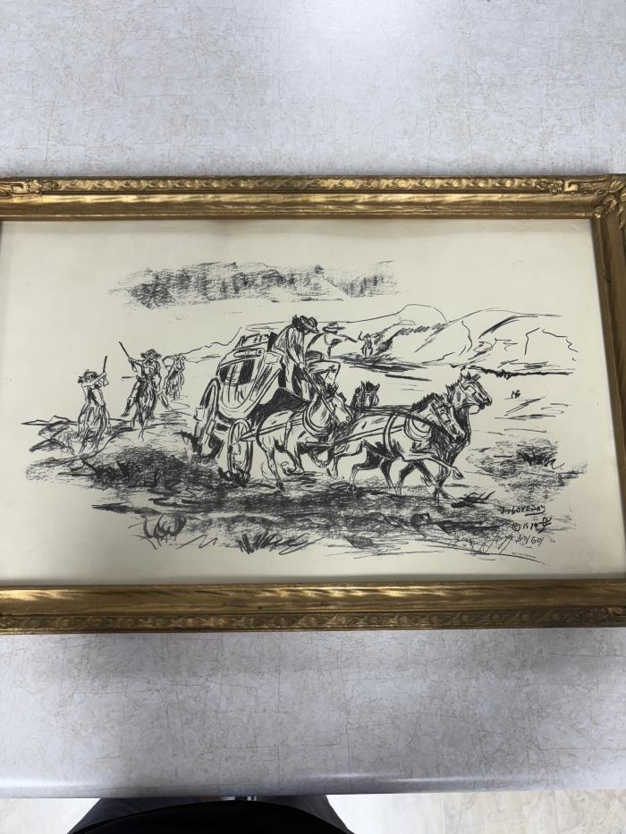 Indian attack on Stagecoach