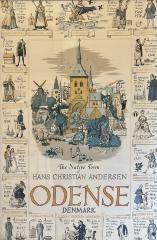 Travel Poster - The Native Town of Hans Christian Andersen Odense Denmark 