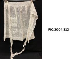 White eyelet lace apron