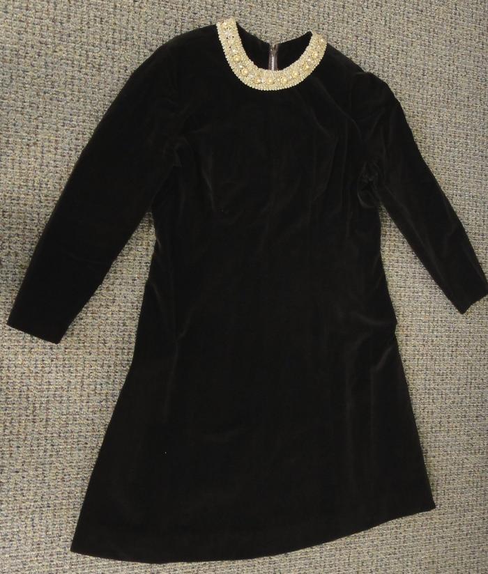Ladies Brown Velvet Dress, 1965