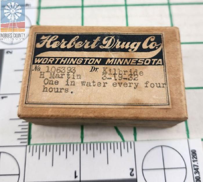 Herbert Drug Company Pillbox - Worthington Minnesota