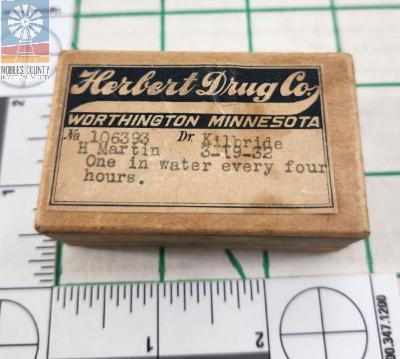 Herbert Drug Company Pillbox - Worthington Minnesota