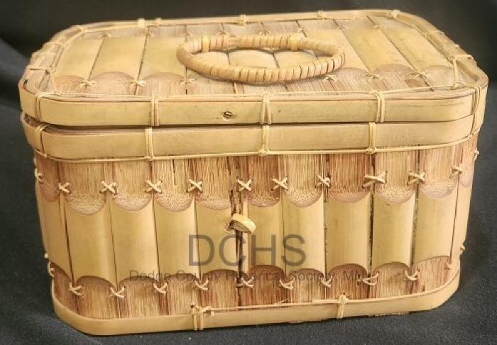 Bamboo and Wicker Trinket Box