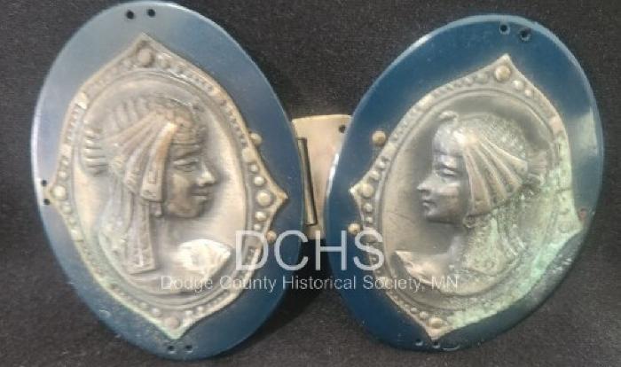 Bakelite Closure/Fastener with Egyptian motif