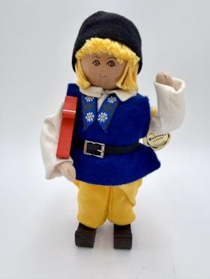 Swedish National Costume Dol with ala Horse: Doll