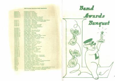 Program, 1979 LHS Band awards banquet 