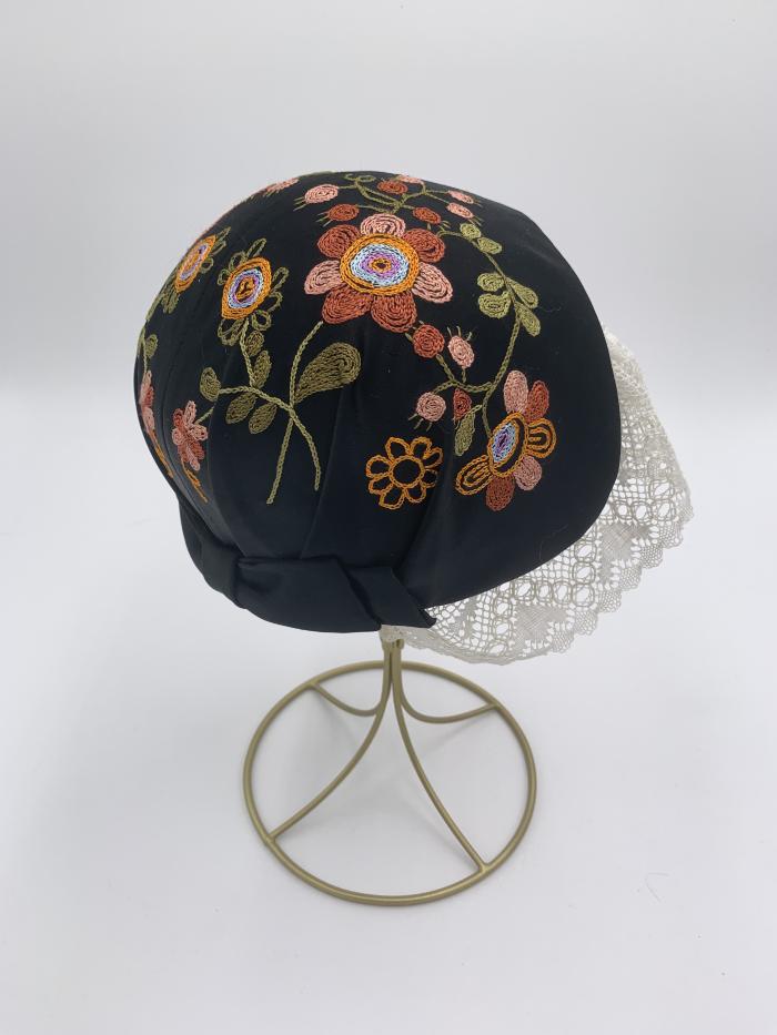 Black Frame Cap: Folk Dress
