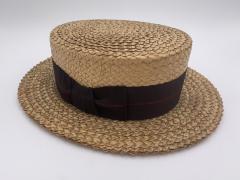 Men's Straw Hat with Black Ribbon: Straw Hat