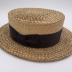 Men's Straw Hat with Black Ribbon: Straw Hat