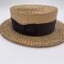Men's Straw Hat with Black Ribbon: Straw Hat