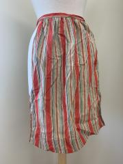 Apron with Stripes in Red, White, Brown, Blue and Green: Apron