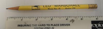 Leo Marschall Mobilgas Advertising Lead Pencil, Shakopee, 1950