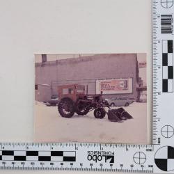Photographic print of a snow plow