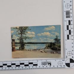 Postcard of the Mississippi river at the Itasca State Park
