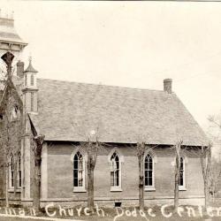 Digital only black and white photograph German church, Dodge Center, Minn.