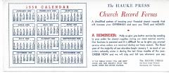 Ink blotter: The Hauke Press 1950 calendar 