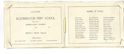 Souvenir, Bloomington Ferry School 1902