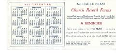 Ink blotter: The Hauke Press 1952 calendar [copy 2]