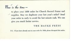 Ink blotter: The Hauke Press