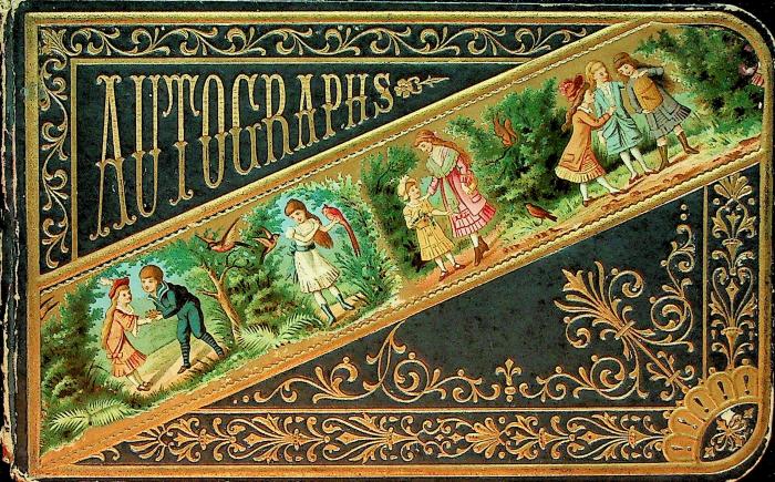 White Bear related 1893 autograph album from Percy to Louise