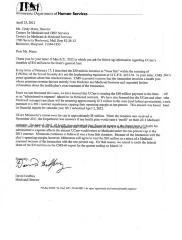 April 23, 2012 letter from David Godfrey (Minnesota DHS) to Cynthia Mann (CMS).